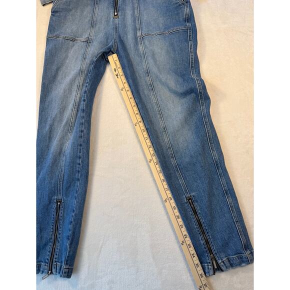 Jonathan Simkhai Denim Zipper Utility Jumpsuit Jean BodySuit Onesie 6 Small - Picture 12 of 16